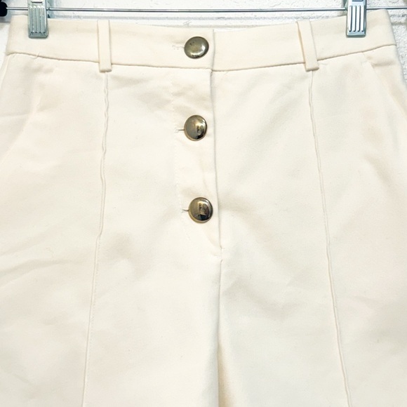 Zara high waisted button shorts  in ivory/cream color Size M - Picture 4 of 7